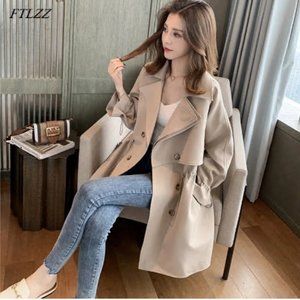 COPY - Windbreaker Spring Autumn Classic Trench C…